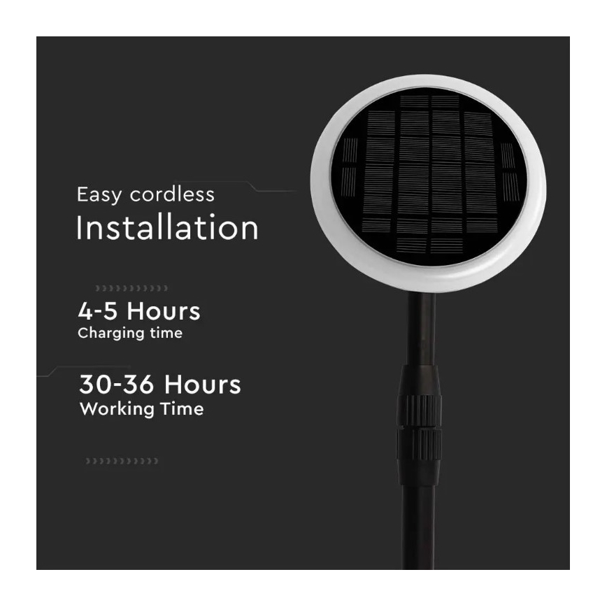 SADA 2x LED Nastavitelná solární lampa GARDEN LED/3W/5V 42-80 cm 4000K IP65 1000 mAh