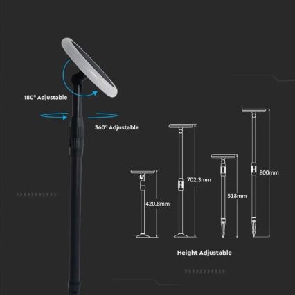 SADA 2x LED Nastavitelná solární lampa GARDEN LED/3W/5V 42-80 cm 4000K IP65 1000 mAh
