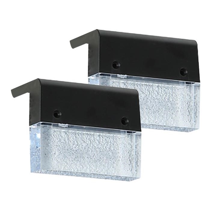 SADA 2x LED RGB Solární nástěnné svítidlo LED/1W/1,2V 3500K IP65 600 mAh