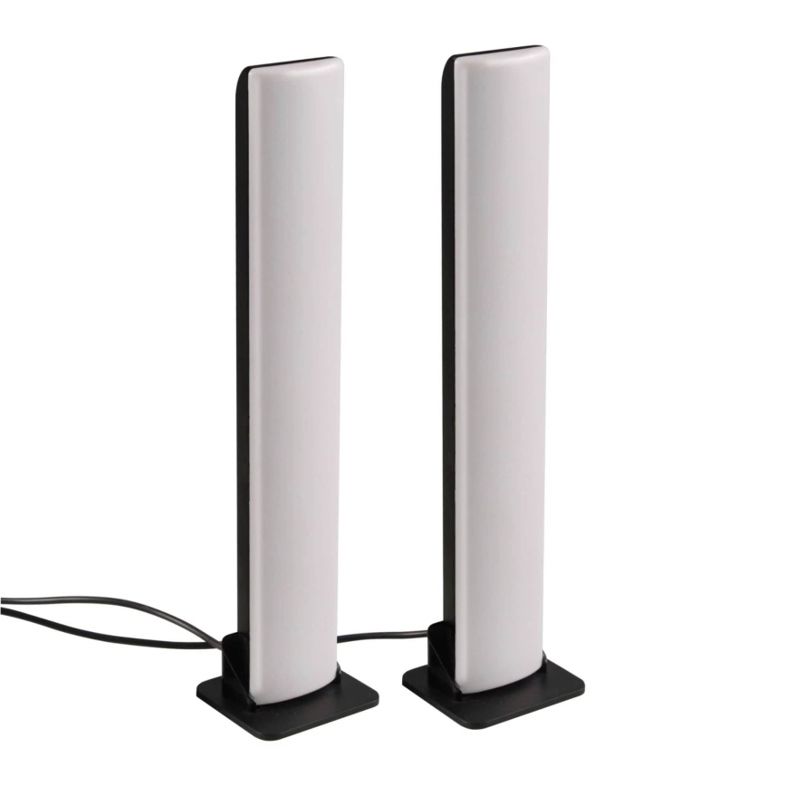 SADA 2x LED RGB Stmívatelná stolní lampa GAMER LED/5W/5V + dálkové ovládání