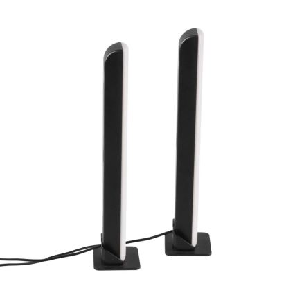 SADA 2x LED RGB Stmívatelná stolní lampa GAMER LED/5W/5V + dálkové ovládání