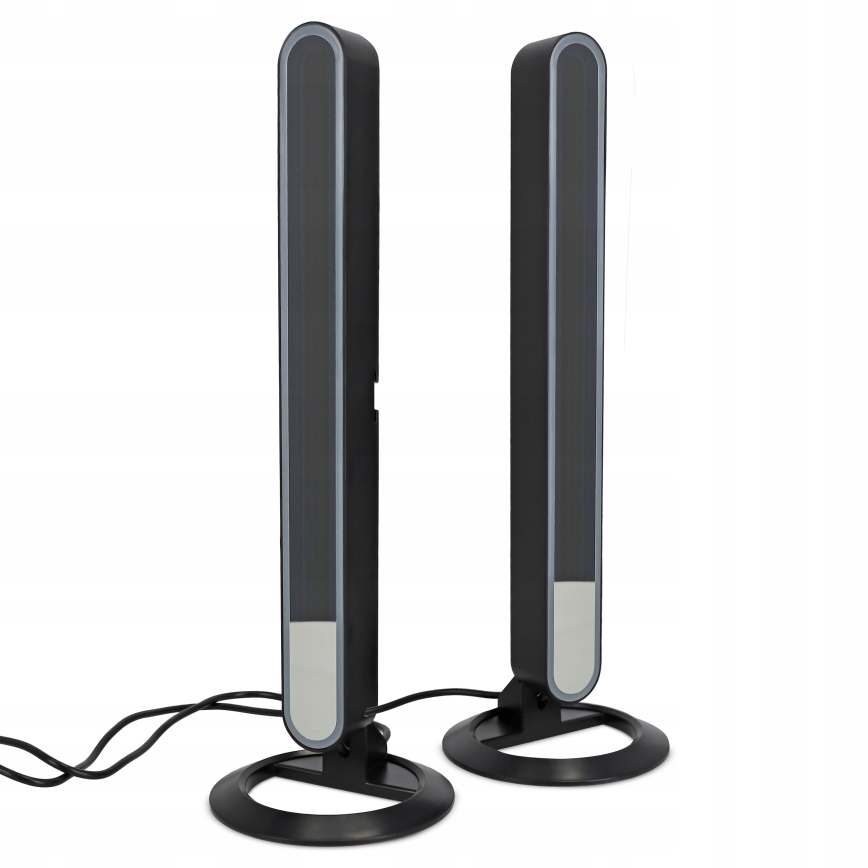 SADA 2x LED RGBIC Stmívatelná stolní lampa LED/5W/5V černá + dálkové ovládání