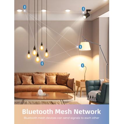 SADA 2x LED RGBW Stmívatelná žárovka MESH GU10/6,5W/230V 2700-6500K Wi-Fi - Aigostar