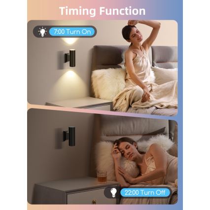 SADA 2x LED RGBW Stmívatelná žárovka MESH GU10/6,5W/230V 2700-6500K Wi-Fi - Aigostar