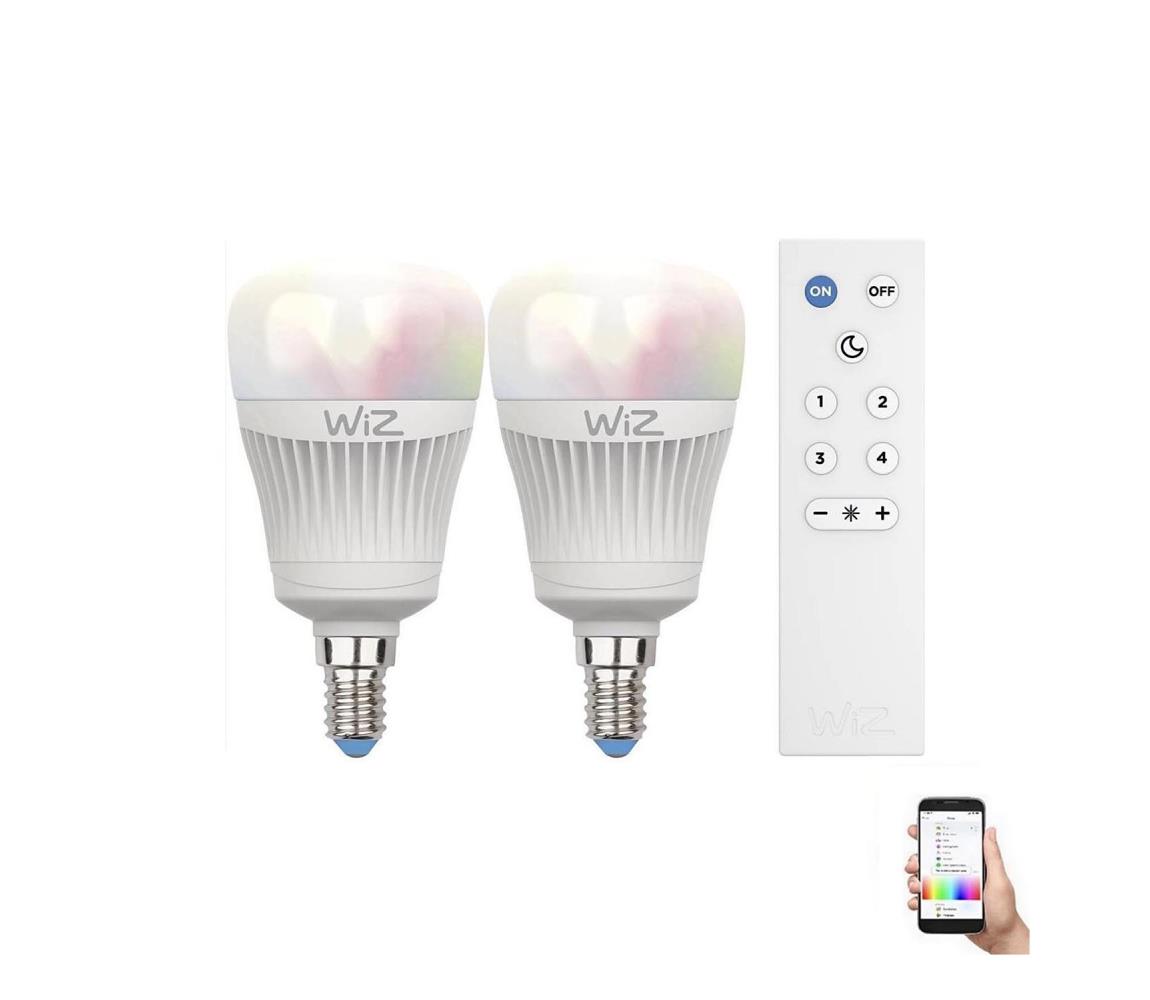 WiZ SADA 2x LED RGBW Stmívatelná žárovka E27/11,5W/230V Wi-Fi + DO - WiZ WI0114