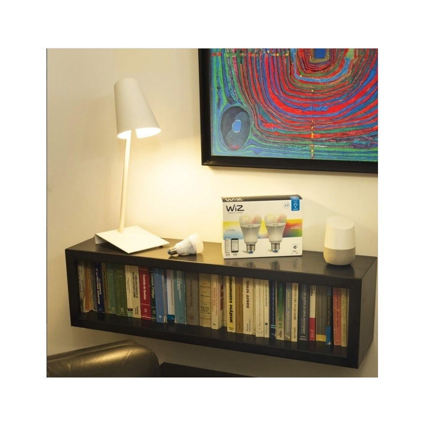 SADA 2x LED RGBW Stmívatelná žárovka E27/11,5W/230V Wi-Fi + dálkové ovládání - WiZ