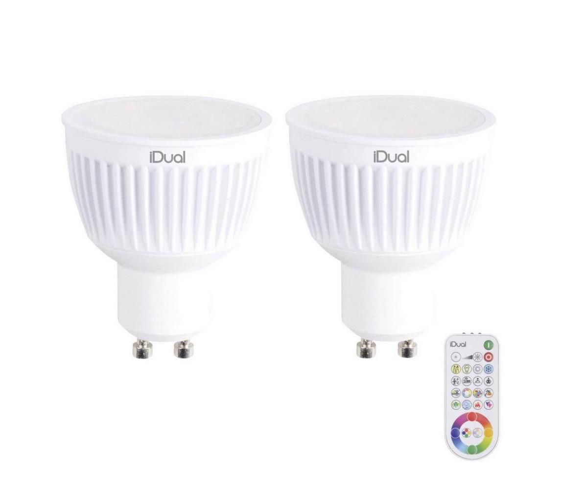 Výrobce po 1 ks SADA 2x LED RGBW Stmívatelná žárovka GU10/7W/230V 2200-6500K + dálkové ovládání P4964