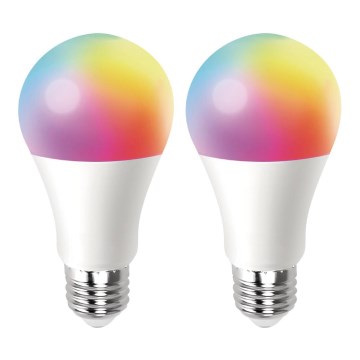 SADA 2x LED RGBW Stmívatelná žárovka MESH Smart G45 E14/4,5W/230V 2700-6500K + dálkové ovládání - Aigostar