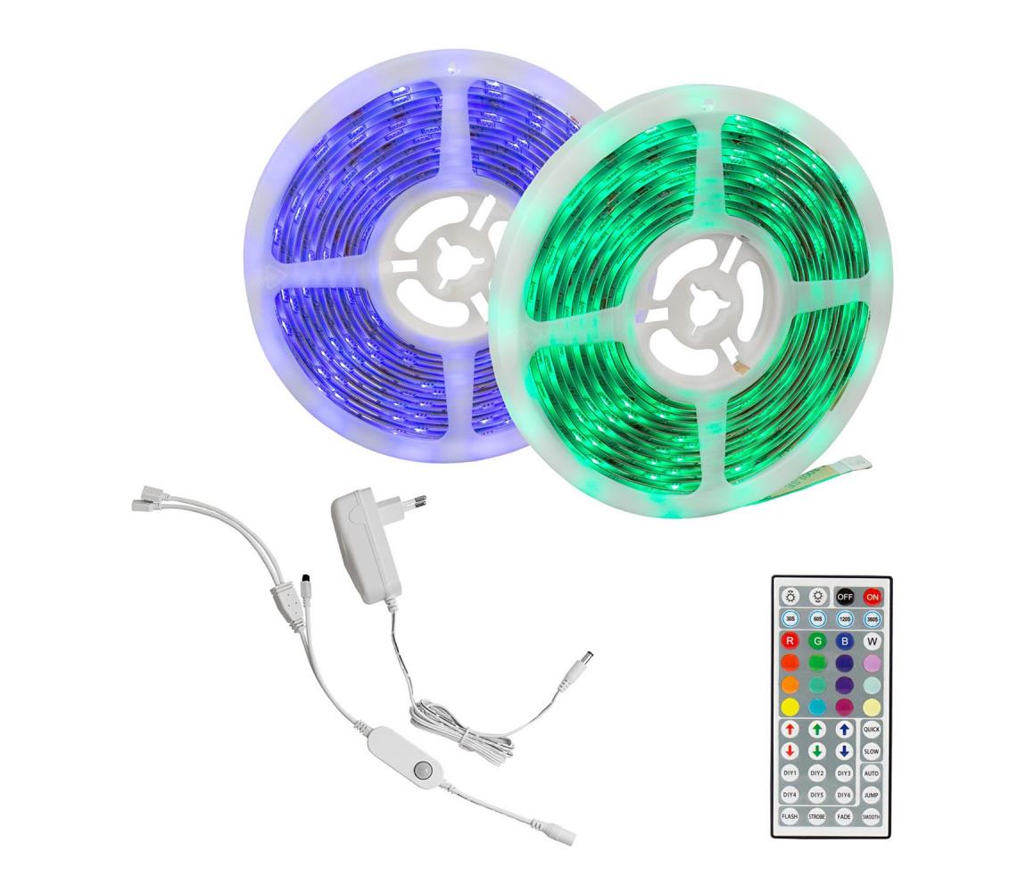 Wojnarowscy SADA 2x LED RGBW Stmívatelný pásek se senzorem LED/13W/230V 5m +dálkové ovládání WJ0367