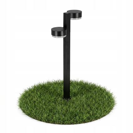SADA 2x LED Solární lampa 2xLED/1W/3,7V 1200 mAh 55 cm IP65 černá