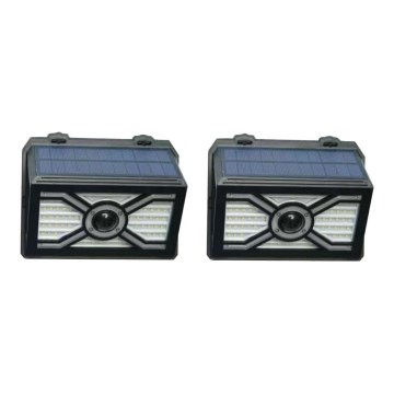 SADA 2x LED Solární nástěnné svítidlo se senzorem LED/7W/5V IP65