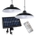 SADA 2x LED Solární závěsné svítidlo se soumrakovým senzorem LED/6W/3,7V 2000 mAh IP44 + dálkové ovládání
