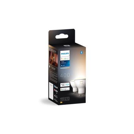SADA 2x LED Stmívatelná žárovka Philips Hue WHITE AMBIANCE GU10/4,2W/230V 2200-6500K + Hue bridge