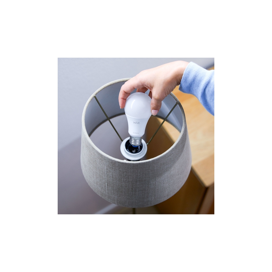 SADA 2x LED Stmívatelná žárovka A60 E27/8W/230V 2700-6500K CRI 90 Wi-Fi - WiZ