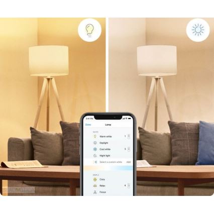 SADA 2x LED Stmívatelná žárovka A60 E27/8W/230V 2700-6500K CRI 90 Wi-Fi - WiZ