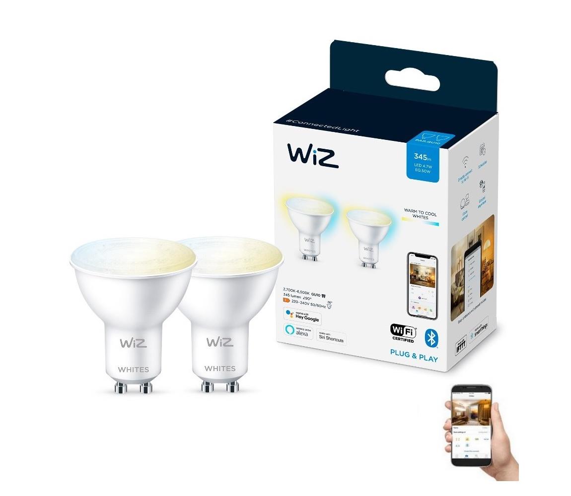 WiZ SADA 2x LED Stmívatelná žárovka PAR16 GU10/4,7W/230V 2700-6500K CRI 90 Wi-Fi-WiZ 