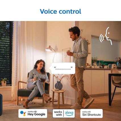 SADA 2x LED Stmívatelná žárovka Philips A60 E27/8W/230V Wi-Fi