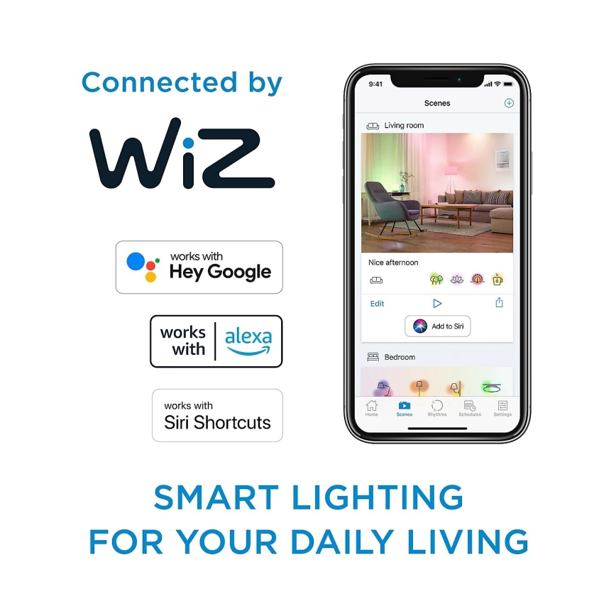 SADA 2x LED Stmívatelná žárovka Philips A60 E27/8W/230V Wi-Fi