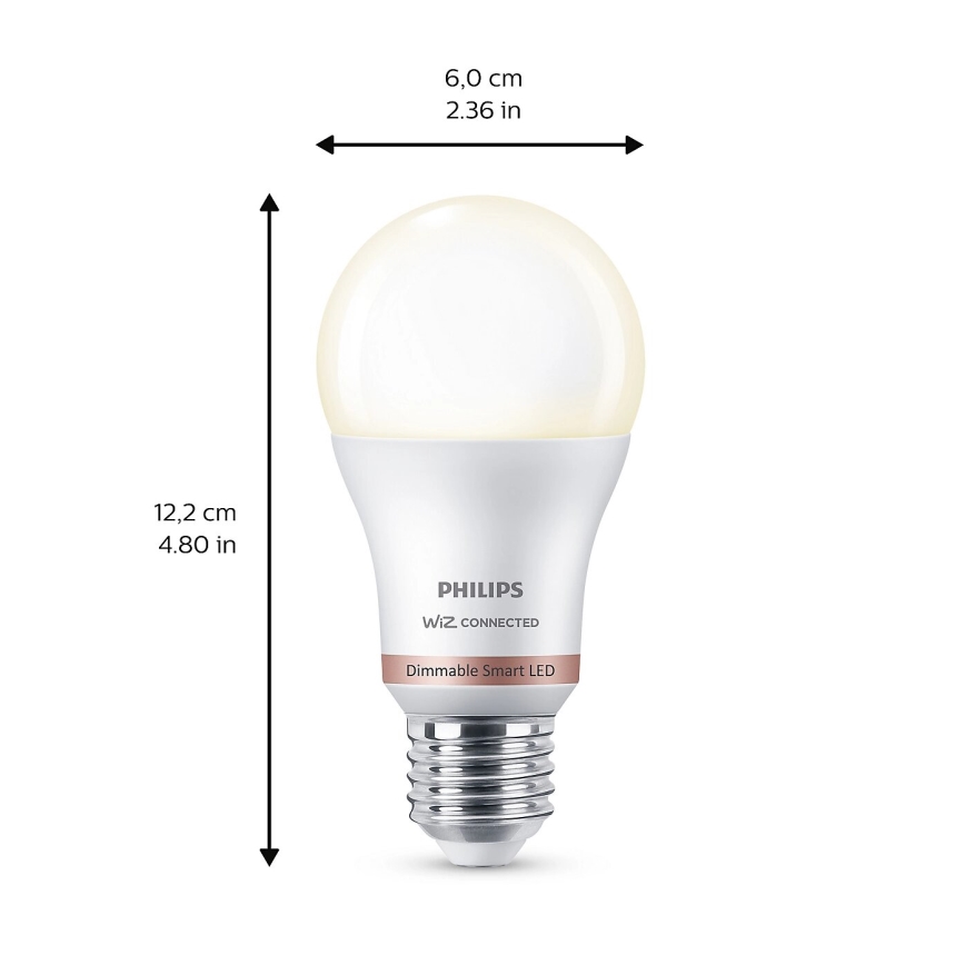 SADA 2x LED Stmívatelná žárovka Philips A60 E27/8W/230V Wi-Fi