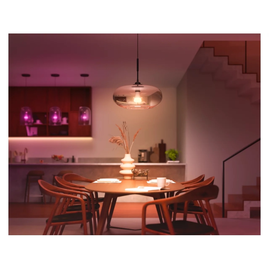 SADA 2x LED Stmívatelná žárovka Philips Hue WHITE AND COLOR AMBIANCE E27/6W/230V 1000-20000K