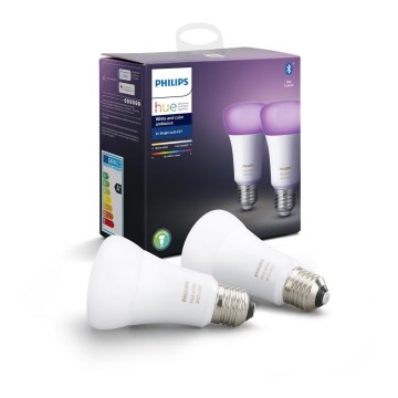 SADA 2x LED Stmívatelná žárovka Philips Hue White And Color Ambiance E27/9W/230V 2000-6500K