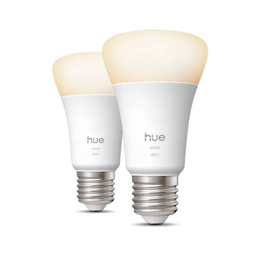 SADA 2x LED Stmívatelná žárovka Philips Hue WHITE E27/7W/230V 2700K