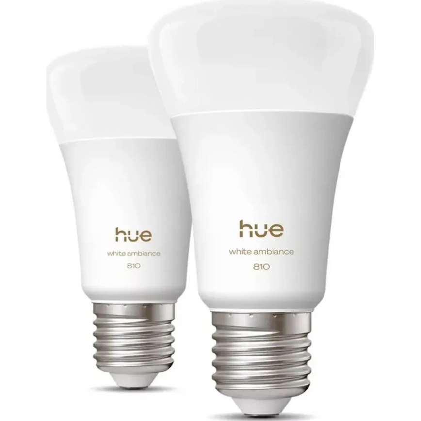 SADA 2x LED Stmívatelná žárovka Philips Hue WHITE E27/7W/230V 2700K