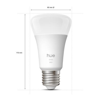 SADA 2x LED Stmívatelná žárovka Philips Hue WHITE E27/7W/230V 2700K