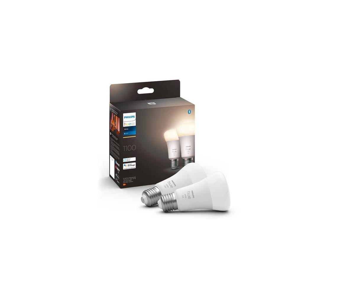 Philips SADA 2x LED Stmívatelná žárovka Philips Hue WHITE E27/9,5W/230V 2700K P4627