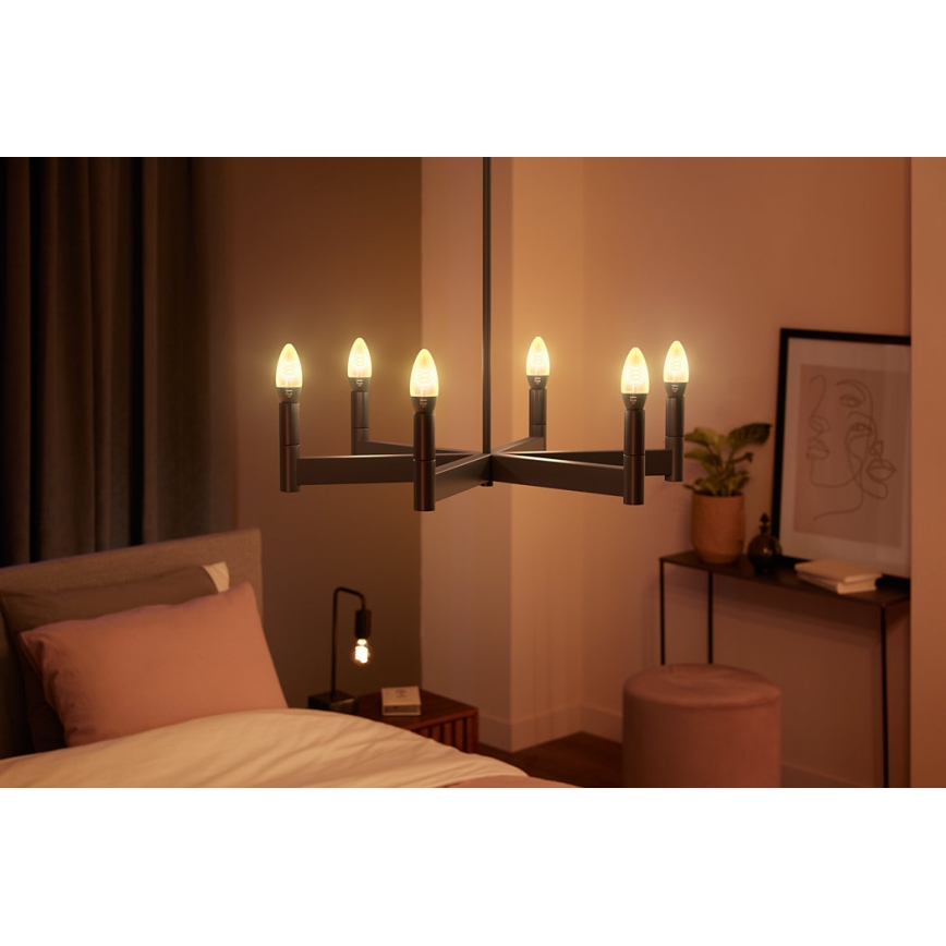 SADA 2x LED Stmívatelná žárovka Philips Hue WHITE FILAMENT E14/4,5W/230V 2100K