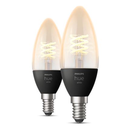 SADA 2x LED Stmívatelná žárovka Philips Hue WHITE FILAMENT E14/4,5W/230V 2100K