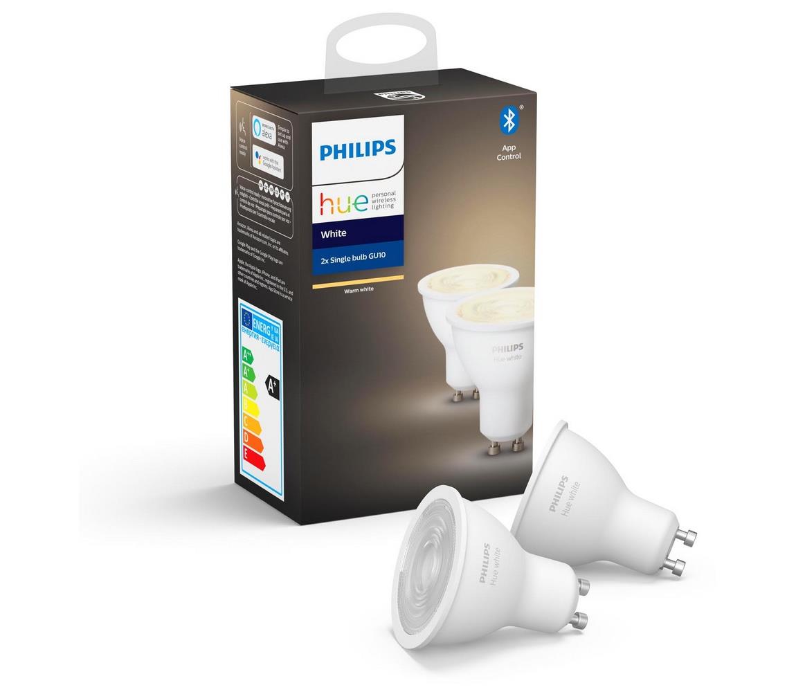 Philips SADA 2x LED Stmívatelná žárovka Philips Hue WHITE GU10/5,2W/230V 2700K P3083