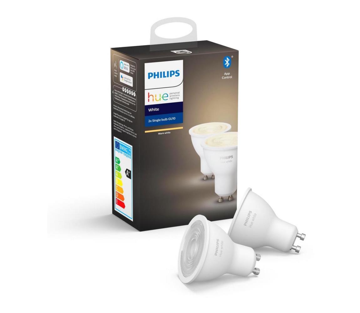 Philips SADA 2x LED Stmívatelná žárovka Philips Hue WHITE GU10/5,2W/230V 2700K P3083