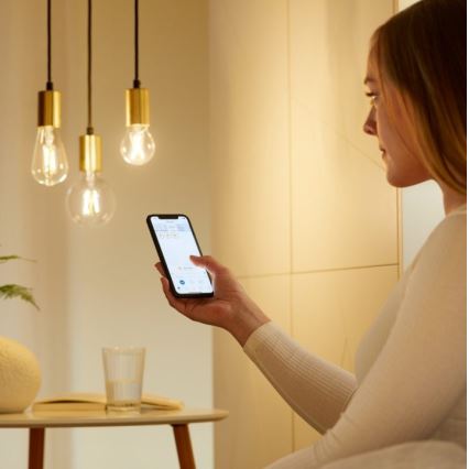 SADA 2x LED Stmívatelná žárovka VINTAGE FILAMENT A60 E27/6,7W/230V 2700-6500K CRI 90 Wi-Fi - WiZ