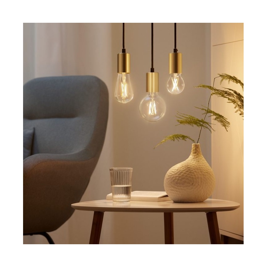 SADA 2x LED Stmívatelná žárovka VINTAGE FILAMENT A60 E27/6,7W/230V 2700-6500K CRI 90 Wi-Fi - WiZ