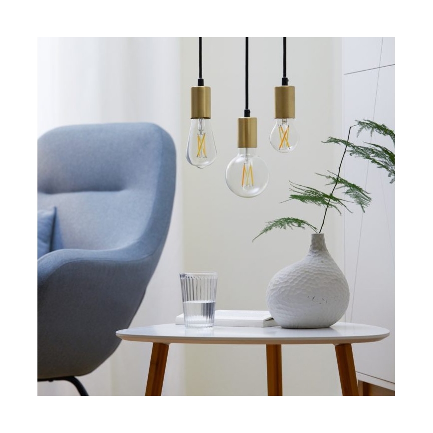 SADA 2x LED Stmívatelná žárovka VINTAGE FILAMENT A60 E27/6,7W/230V 2700-6500K CRI 90 Wi-Fi - WiZ