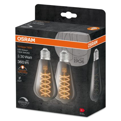 SADA 2x LED Stmívatelná žárovka VINTAGE FILAMENT E27/4,8W/230V 2200K - Osram