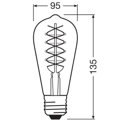 SADA 2x LED Stmívatelná žárovka VINTAGE FILAMENT E27/4,8W/230V 2200K - Osram