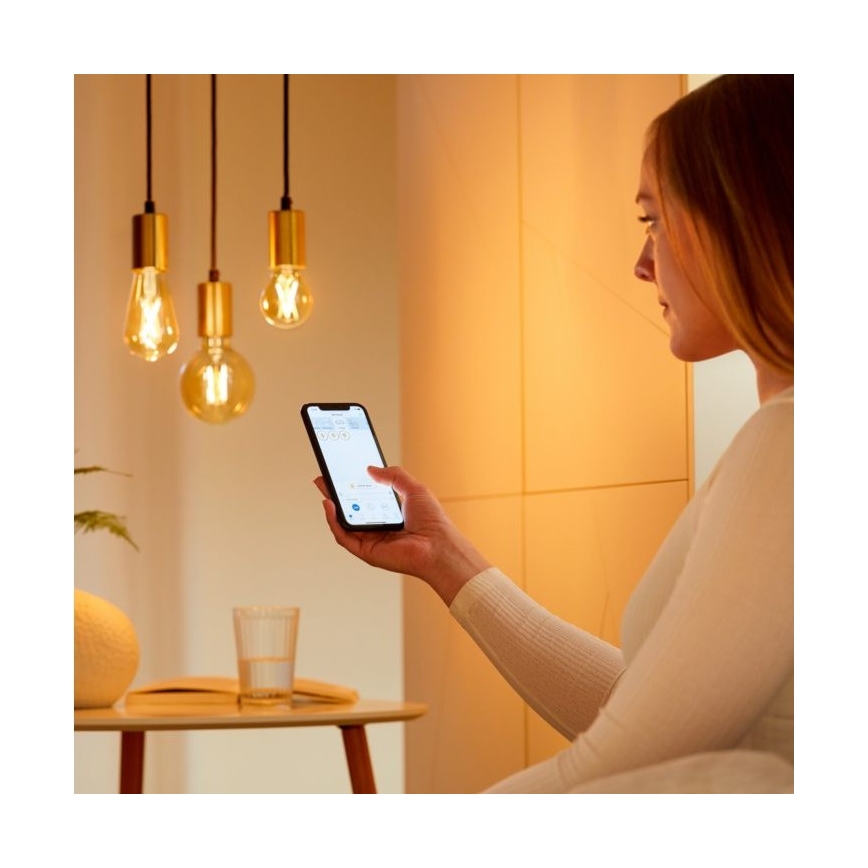 SADA 2x LED Stmívatelná žárovka VINTAGE FILAMENT ST64 E27/6,7W/230V 2000-5000K Wi-Fi - WiZ