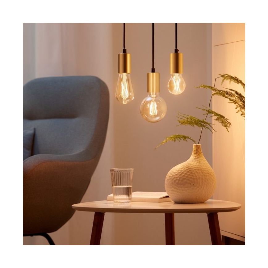 SADA 2x LED Stmívatelná žárovka VINTAGE FILAMENT ST64 E27/6,7W/230V 2000-5000K Wi-Fi - WiZ