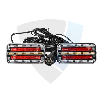 SADA 2x LED Světlo na přívěsný vozík 7,5m kabel LED/12-24V IP65