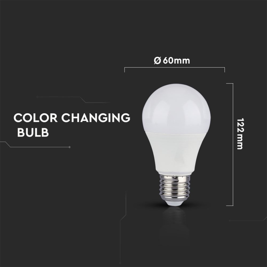 SADA 2x LED Žárovka A60 E27/9W/230V 3000/4000/6400K