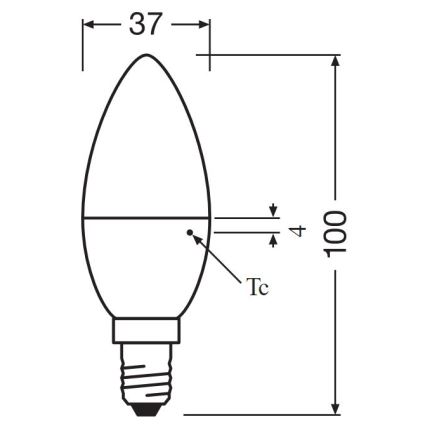 SADA 2x LED Žárovka B35 E14/4,9W/230V 3000K - Osram