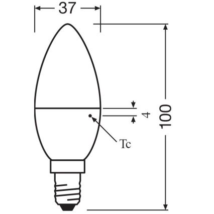SADA 2x LED Žárovka B38 E14/4,9W/230V 2700K - Osram