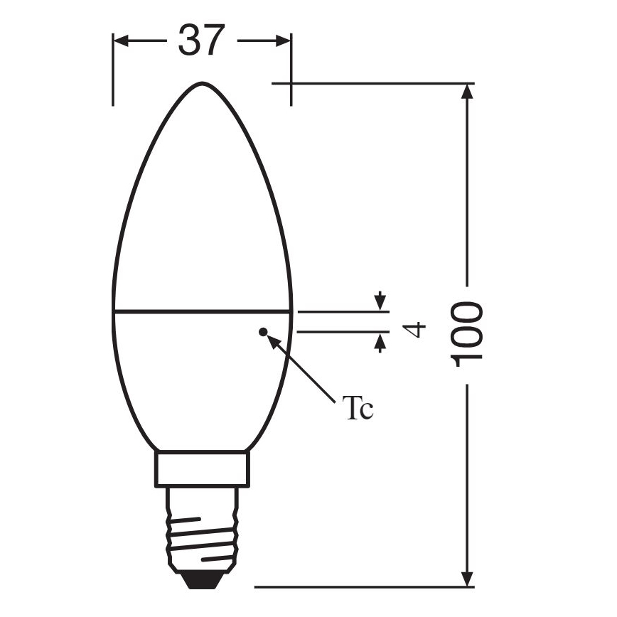 SADA 2x LED Žárovka B38 E14/4,9W/230V 2700K - Osram