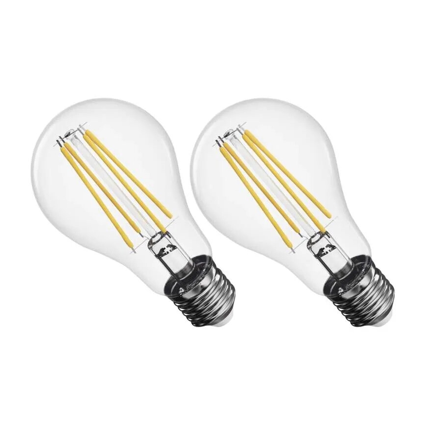 SADA 2x LED Žárovka FILAMENT A60 E27/5,9W/230V 2700K