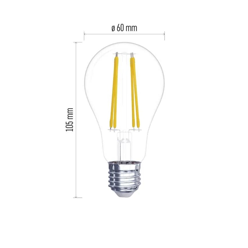 SADA 2x LED Žárovka FILAMENT A60 E27/5,9W/230V 2700K