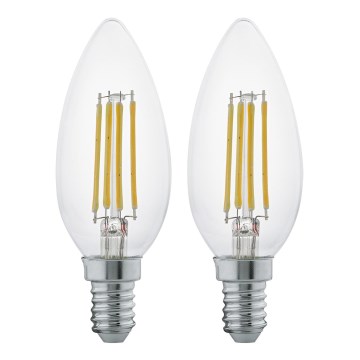 SADA 2x LED žárovka FILAMENT CLEAR E14/4W/230V - Eglo 11504 SADA 2x LED žárovka FILAMENT CLEAR E14/4W/230V - Eglo 11504