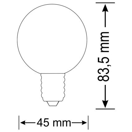 SADA 2x LED Žárovka G45 E14/3,2W/230V 3000K