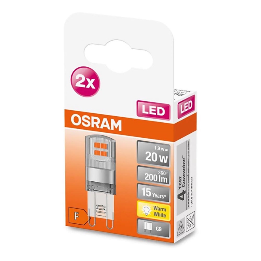 SADA 2x LED Žárovka G9/1,9W/230V 2700K - Osram